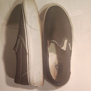 Black Canvas Vans Size 8.5 Men's And 10 Women's